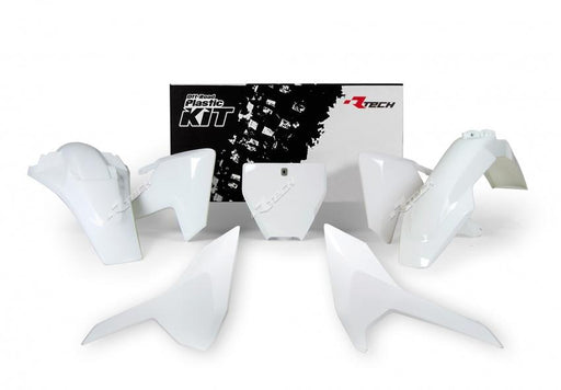 PLASTIC 5PC FRONT/REAR FENDERS SIDEPANEL &amp;RADIATOR SHROUD &amp;FRONT NUMBERPLATE HUSQVARNA WHITE