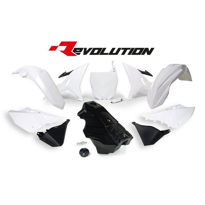 PLASTICS KIT REVOLUTION YAMAHA YZ125 YZ250 YZ250X 02-21WHITE