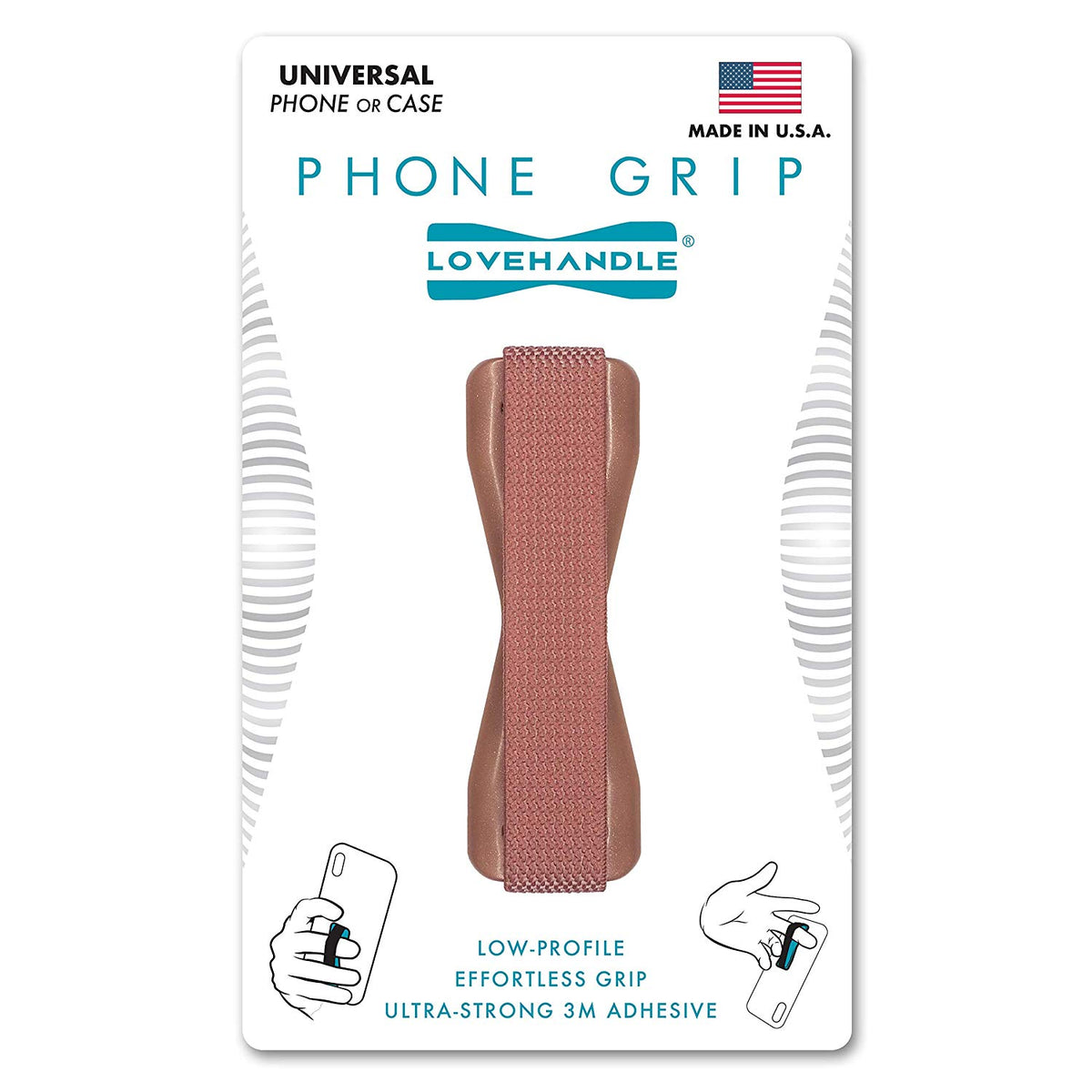 Solid Silver Phone Grip by LoveHandle - A Universal Grip for Most