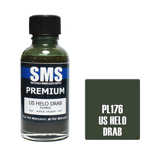 Air Brush paint 30ML PREMIUM US HELO DRAB ACRYLIC lacquer