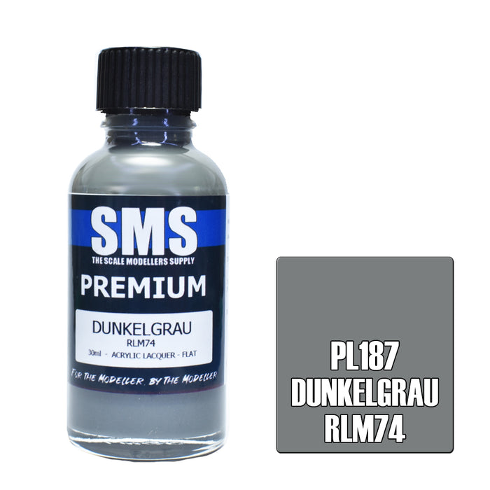 Air Brush paint 30ML PREMIUM DUNKELGRAU RLM74 ACRYLIC lacquer