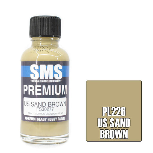 Airbrush Paint 30Ml Premium Us Sand Brown Acrylic Lacquer Scale Modellers Supply