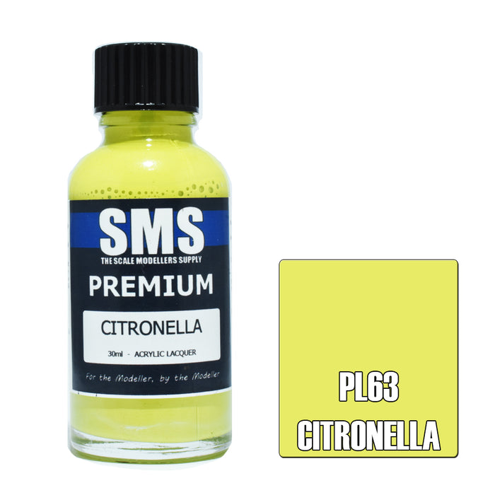 Air Brush paint 30ML PREMIUM CITRONELLA ACRYLIC lacquer SCALE MODELLERS SUPPLY