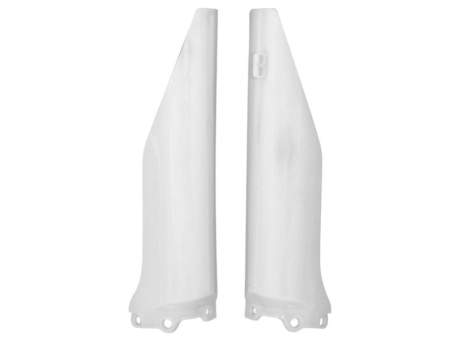 *FORK PROTECTORS - GUARDS RTECH KAWASAKI KX125 KX250 04-06 KX250F 04-05  WHITE