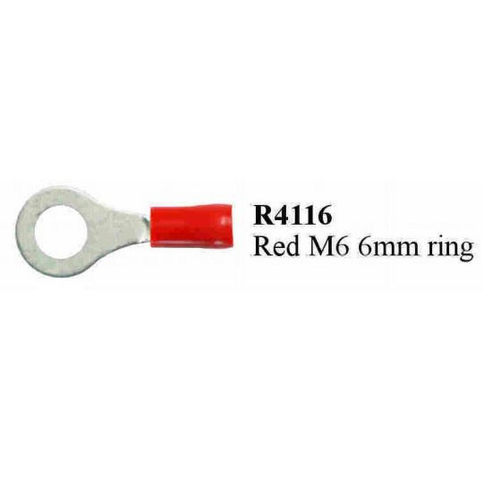 Terminal Ring Red 6.5Mm-Per 200