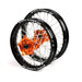 WHEEL SET SM PRO FRONT & REAR ORANGE HUBS BLACK RIMS KTM 85SX 12-21