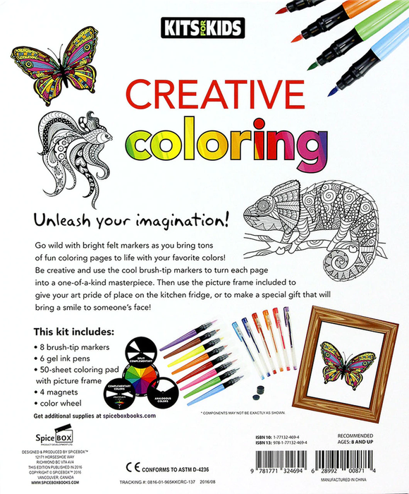 Coloring Book Kit Kits for Kids Creative Coloring - Spice Box