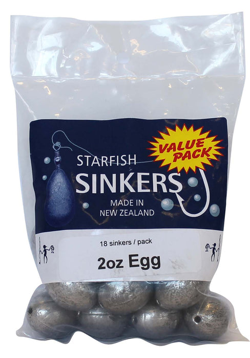 Starfish Egg Sinker Value Pack 2oz (18 per pack)