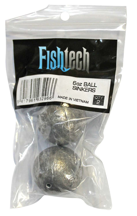 Fishtech Ball Sinkers 6oz (2 per pack)