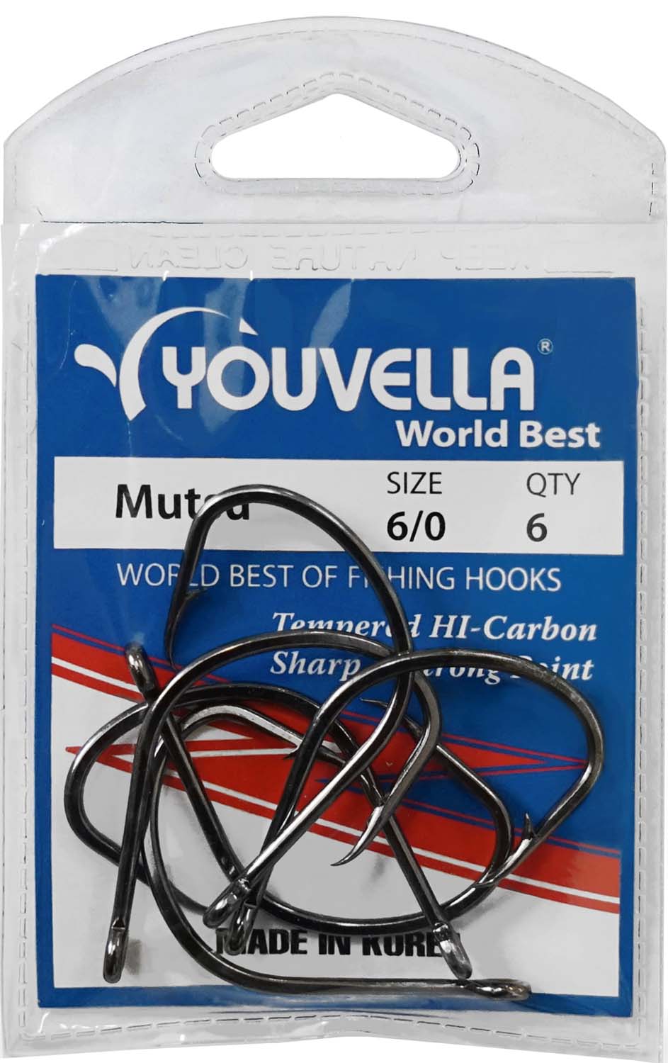 Youvella Soi 5/0 Hooks (6 per pack)