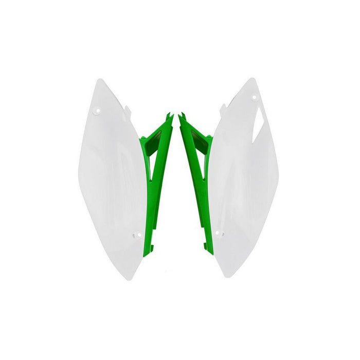 sidepanels rtech kx250f 09-12 kx450f 09-11 white green