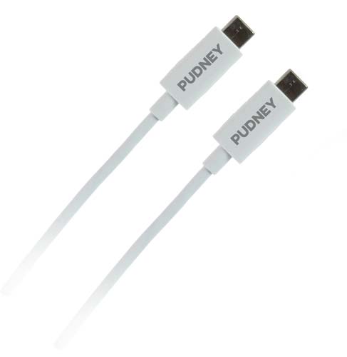 Pudney Usb C Plug To Usb C Plug V3.1 1 Metre White