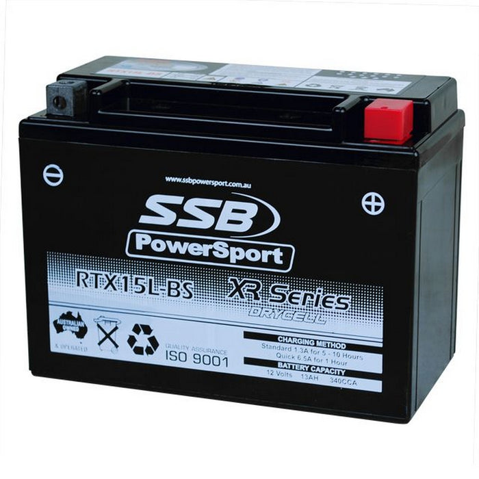 Motorcycle motorbike battery (YTX15L-BS) AGM 12V 13AH 340CCA BY SSB