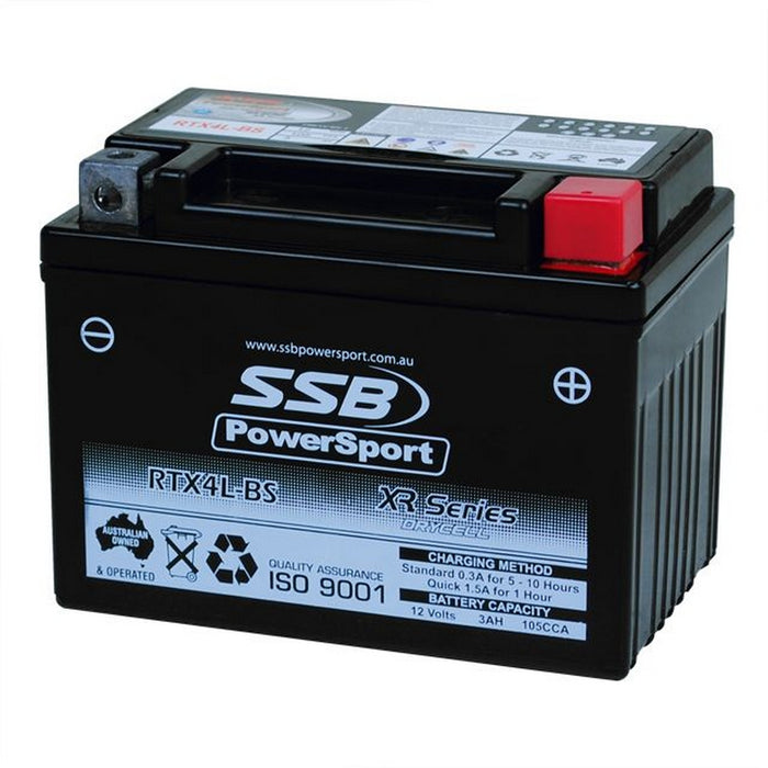 Motorcycle motorbike battery (YTX4L-BS) AGM 12V 3AH 105CCA SSB