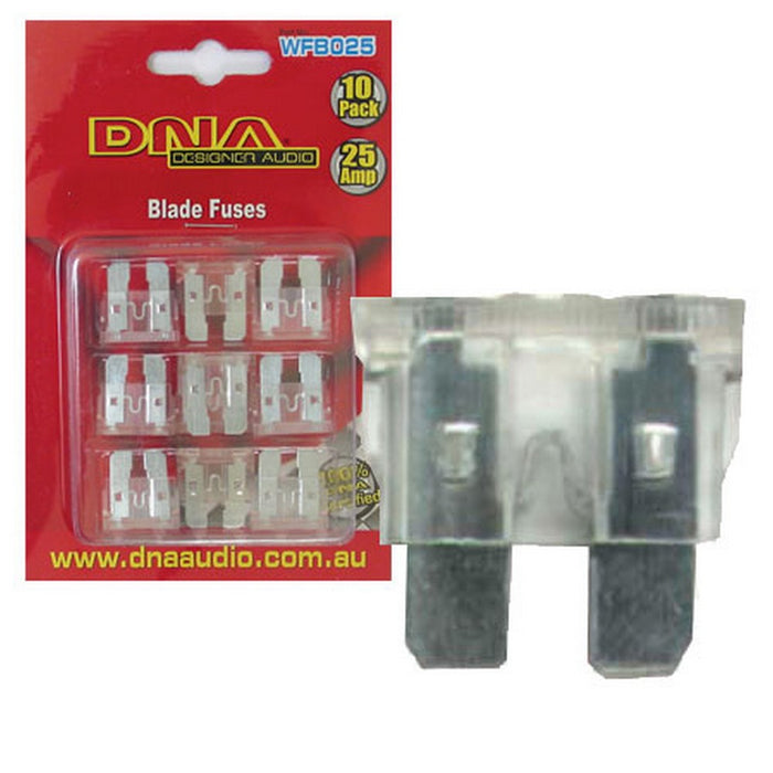 DNA BLADE FUSES STANDARD 25 AMP FUSE ATO (10 PACK)