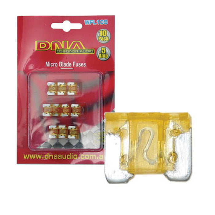 DNA BLADE FUSES MINI 5 AMP FUSE LOW PROFILE FUSE ATT (10 PACK)