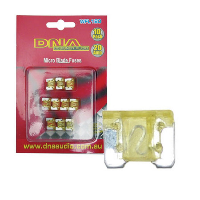 DNA BLADE FUSES MINI 20 AMP FUSE LOW PROFILE FUSE ATT (10 PACK)