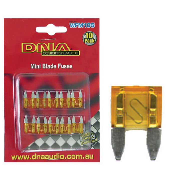 DNA BLADE FUSES MINI 5 AMP FUSE ATM (10 PACK)